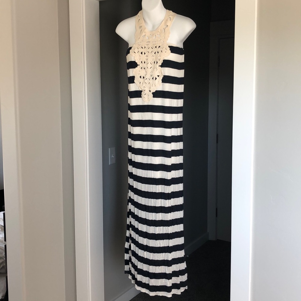 NWT Maxi Dress with Crochet Detail